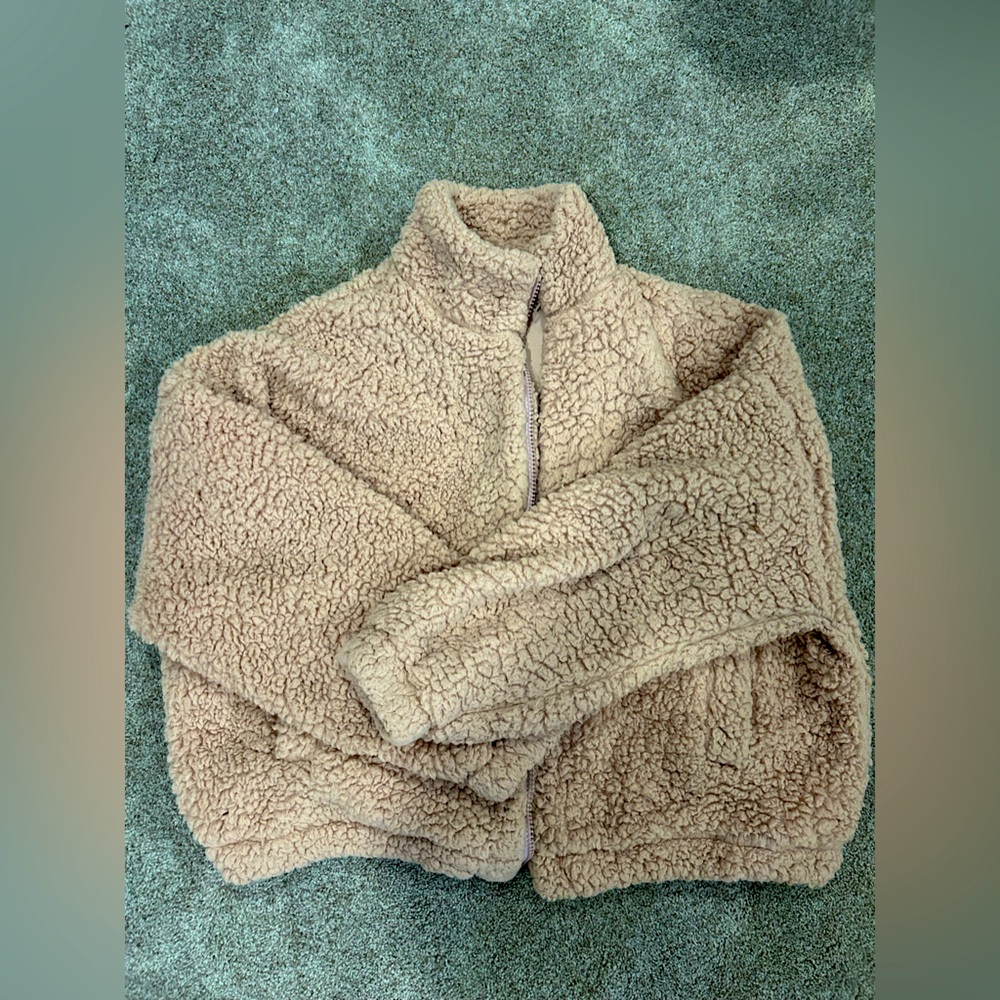light pink sherpa jacket